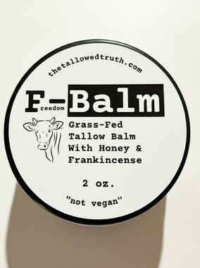 F-Balm (3x)Grass-Fed Tallow Balm with Honey & Frankincense — White